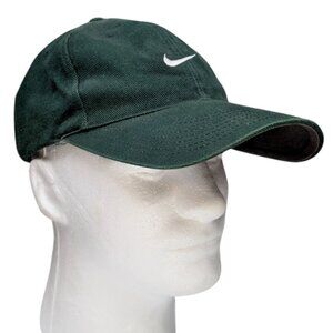 Nike Golf Hat Baseball Cap Mens Green Logo Embroidered Cotton Twill Adjustable